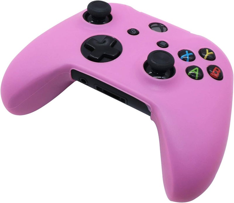 RALAN Pink Skins ,Silicone Controller Cover Skin Protector Compatible for Xbox One S/X Controller (Pink Pro Thumb Grip x 2,Cat + Skull Cap &Cover Grip x 2) - Image 4